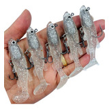 Kit 5 Iscas Artificiais Lambari 8cm 14gr Transparente