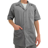 Kit 5 Jalecos Brim Uniforme Profissional Manga Curta