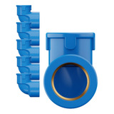 Kit 5 Joelho 90° Soldável Pvc Azul 3/4x1/2 Polegadas 25x20