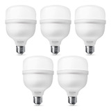 Kit 5 Lâmpada Led Super Bulbo 20w Eficiente Econômica Oferta