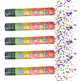 Kit 5 Lança Confetes Papel Colorido