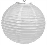 Kit 5 Lanterna Chinesa Japonesa Branca Esfera De Papel 45cm