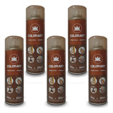 Kit 5 Lata Verniz Spray Colorart Para Madeira 300ml Imbuia