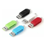 Kit 5 Leitor De Cartão Usb + Otg Micro Usb (v8) Le-5555