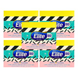 Kit 5 Lenço De Papel Folha Dupla Softy's Elite C/ 500 Unid