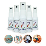 Kit 5 Limpa Lentes De Óculos Telas De Celular Câmeras 25ml