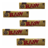 Kit 5 Livretos De Seda Raw Classica Original King Size 