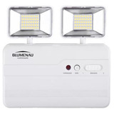 Kit 5 Luminária Emergência Bloco Autônomo 2 Faróis 2200lm Cor Branco 110v/220v