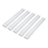 Kit 5 Luminária Led Tubular 120cm 6000k Slim Completa 40w