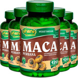 Kit 5 Maca Peruana Unilife Com Vitamina C E Zinco 120 Cáps