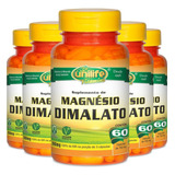 Kit 5 Magnésio Dimalato 60 Cápsulas Unilife Sabor Neutro