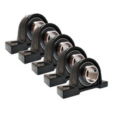 Kit 5 Mancal Pedestal Com Rolamento Ucp208 Ucp 208 Eixo 40mm