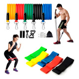 Kit 5 Mini Band + Kit 11 Elástico Extensor Treino Em Casa
