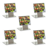 Kit 5 Mini Display Para Mesa Em Inox Buffet Bar Restaurante