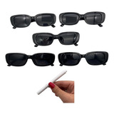 Kit 5 Óculos De Sol Retrô Preto + Caneta Giz Líquido Oferta