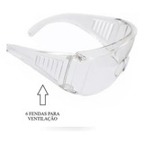 Kit 5 Oculos Epi Segurança Proteçao Uv Ca Sobrepor Incolor
