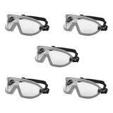 Kit 5 Óculos Proteção Epi Segurança Anti Embaçante Filtro Uv Cor Da Lente Incolor