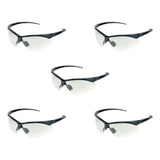 Kit 5 Óculos Proteção Segurança Escuro