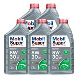 Kit 5 Óleos Motor Mobil Super 5w30 Sintético D1 