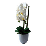 Kit 5 Orquídeas Brancas Artificiais No