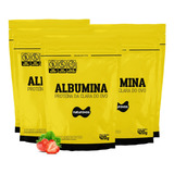 Kit 5 Pacotes Albumina Naturovos 420g - Morango