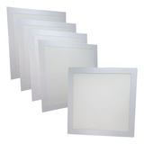 Kit 5 Painel Plafon Luminária Led 24w Frio Embutir Quadrado
