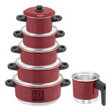 Kit 5 Panelas Alumínio Jogo Conjunto Caneco Fervedor Barato