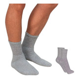 Kit 5 Pares Meia Masculina Cano Médio Sport Grossa Algodão