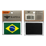 Kit 5 Patch Bandeira Do Brasil Emborrachada Rapina Militar