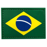 Kit 5 Patch Bandeira Do Brasil Emborrachada Rapina Militar