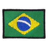Kit 5 Patches Bordado Termocolante Mini Bandeira Do Brasil
