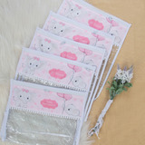 Kit 5 Pcs Saquinho Organizador Maternidade Para Bebe Menina Cor Sweet Elephant
