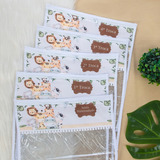 Kit 5 Pcs Saquinho Organizador Maternidade Para Bebe Menino Cor Safari Car