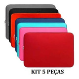 Kit 5 Peças Capa Case Pasta Notebook Luva-10 11 12 13 14 15