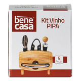 Kit 5 Peças Vinho Pipa Bene Casa