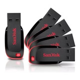 Kit 5 Pen Drive Sandisk Cruzer Blade, 32gb, Sdcz50-o32g-b35s