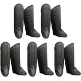 Kit 5 Perneira De Couro Bidim Velcro Proteção Trilha 3 Talas