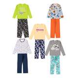 Kit 5 Pijama Infantil Juvenil Menina Menino Roupas Atacado