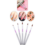 Kit 5 Pincel Para Unhas