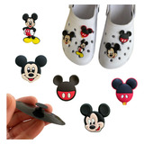 Kit 5 Pins Bottons Emborrachados Para Crocs Mickey Disney