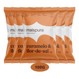 Kit 5 Pipoca Artesanal Mais Pura Caramelo Flor De Sal 100g 