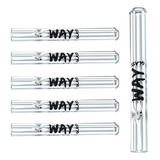 Kit 5 Piteiras De Vidro Médias 4mm X 5cm Oferta Tabacaria