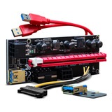 Kit 5 Placa Riser V009s Pci-e Express 16x Mineiração Usb 3.0