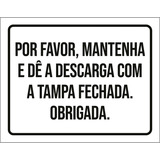 Kit 5 Placas Mantenha E Dê A Descarga Tampa Fechada 36x46
