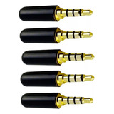 Kit 5 Plug Conector P3 P2 4 Polos Fone Microfone Headset