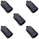 Kit 5 Plugue Para Tomada Fêmea 3 Pinos 2p+t 180º 20a Preto