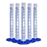 Kit 5 Proveta Graduada De Plástico 100 Ml - Nalgon