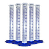 Kit 5 Proveta Graduada De Plástico 500 Ml - Nalgon