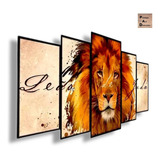 Kit 5 Quadros Decorativos Mdf Frases Amor Fé Gratidão Sala
