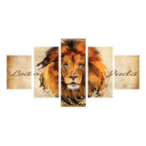 Kit 5 Quadros Decorativos Mosaico Mdf Sem Furos Na Parede
